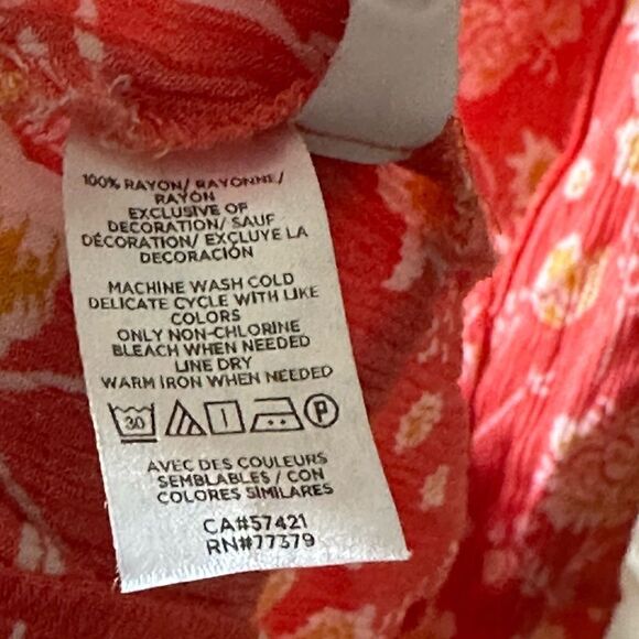 LOFT BEACH Floral Wrap Dress Size Large - Picture 9 of 9